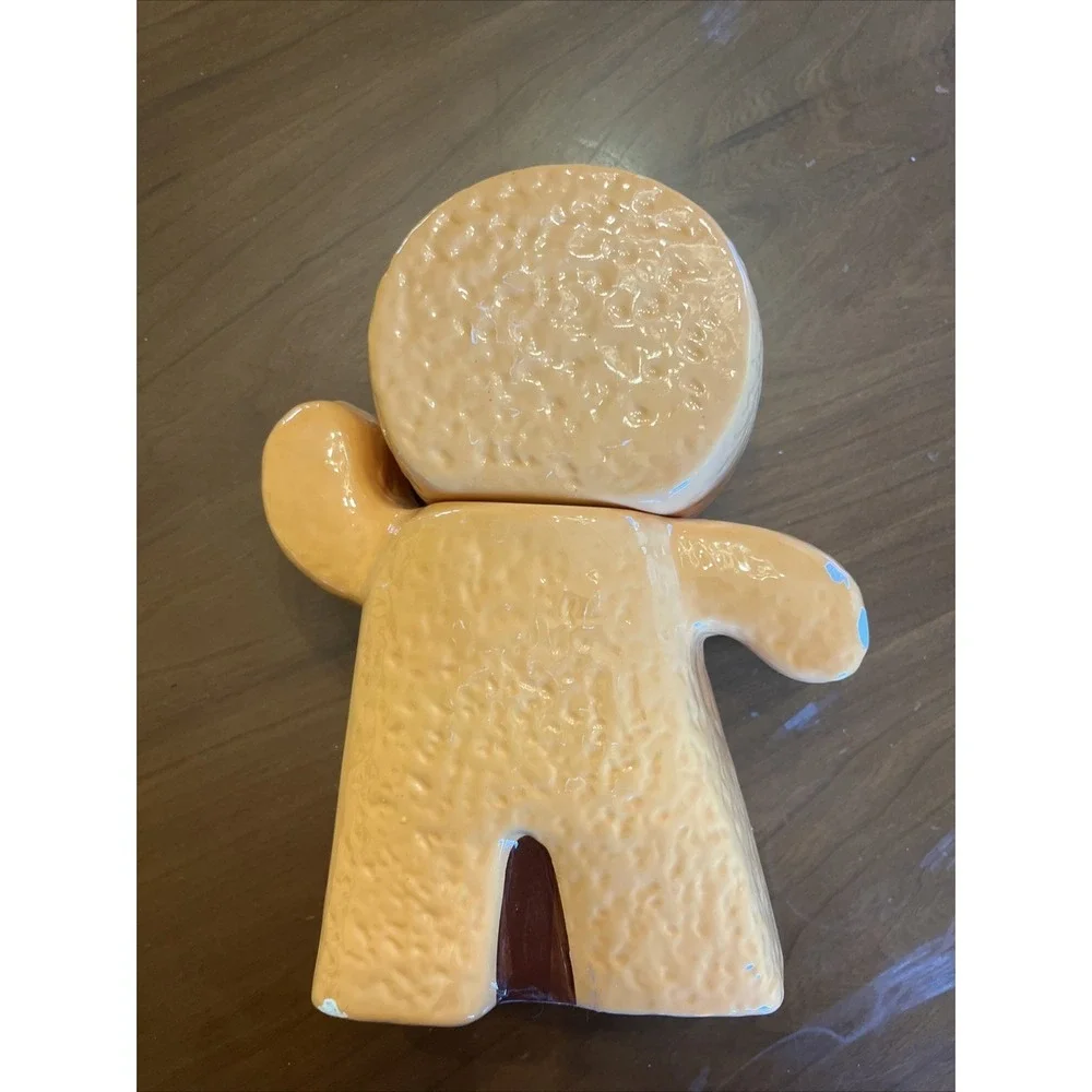 Gingerbread Man Cookie Jar Christmas Kitschy Shrek Gingy 9.5